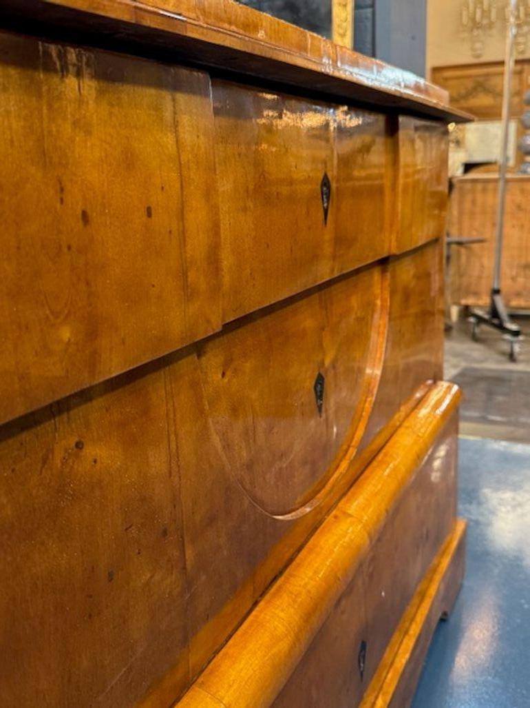 Commode Biedermeier del XIX secolo in noce chiaro in vendita 1