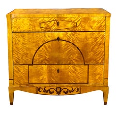 19th Century Biedermeier Commode Satin Birch German Chest of Drawers 19th Century Biedermeier Commode Satin Birch German Chest of Drawers