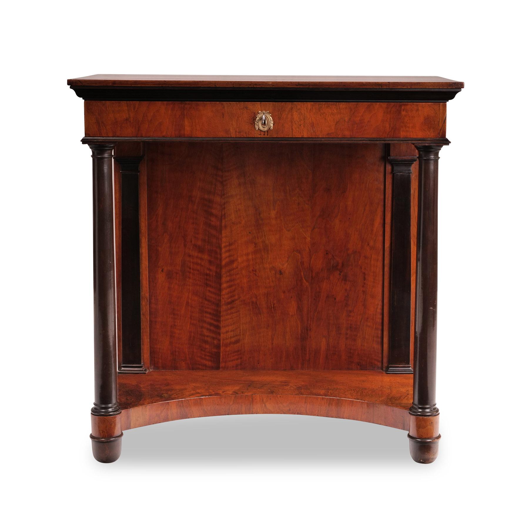 German 19th Century Biedermeier Console Table Mahogany c. 1825 For Sale