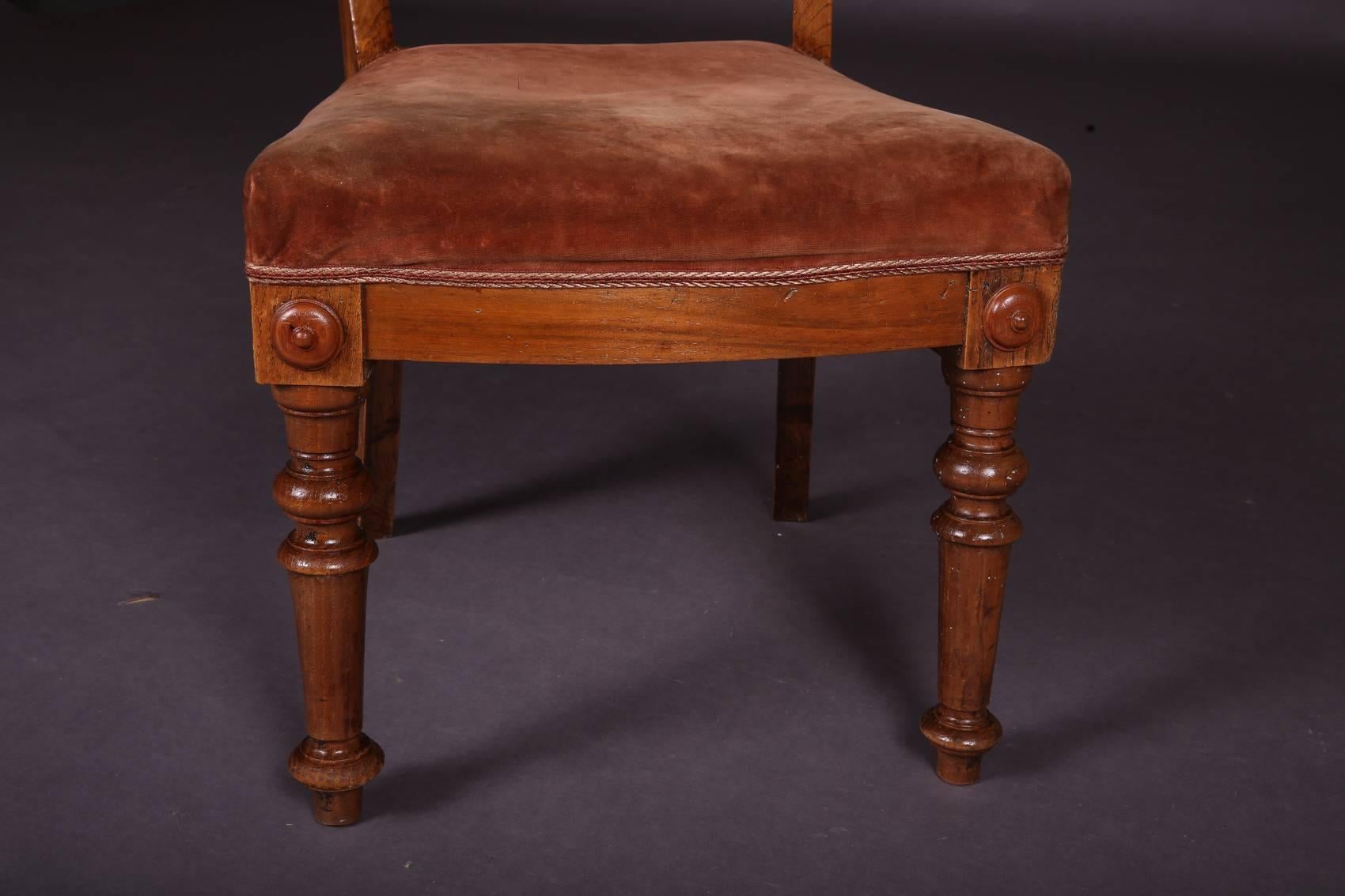 19th Century Biedermeier Curving Backrest Chair For Sale 4