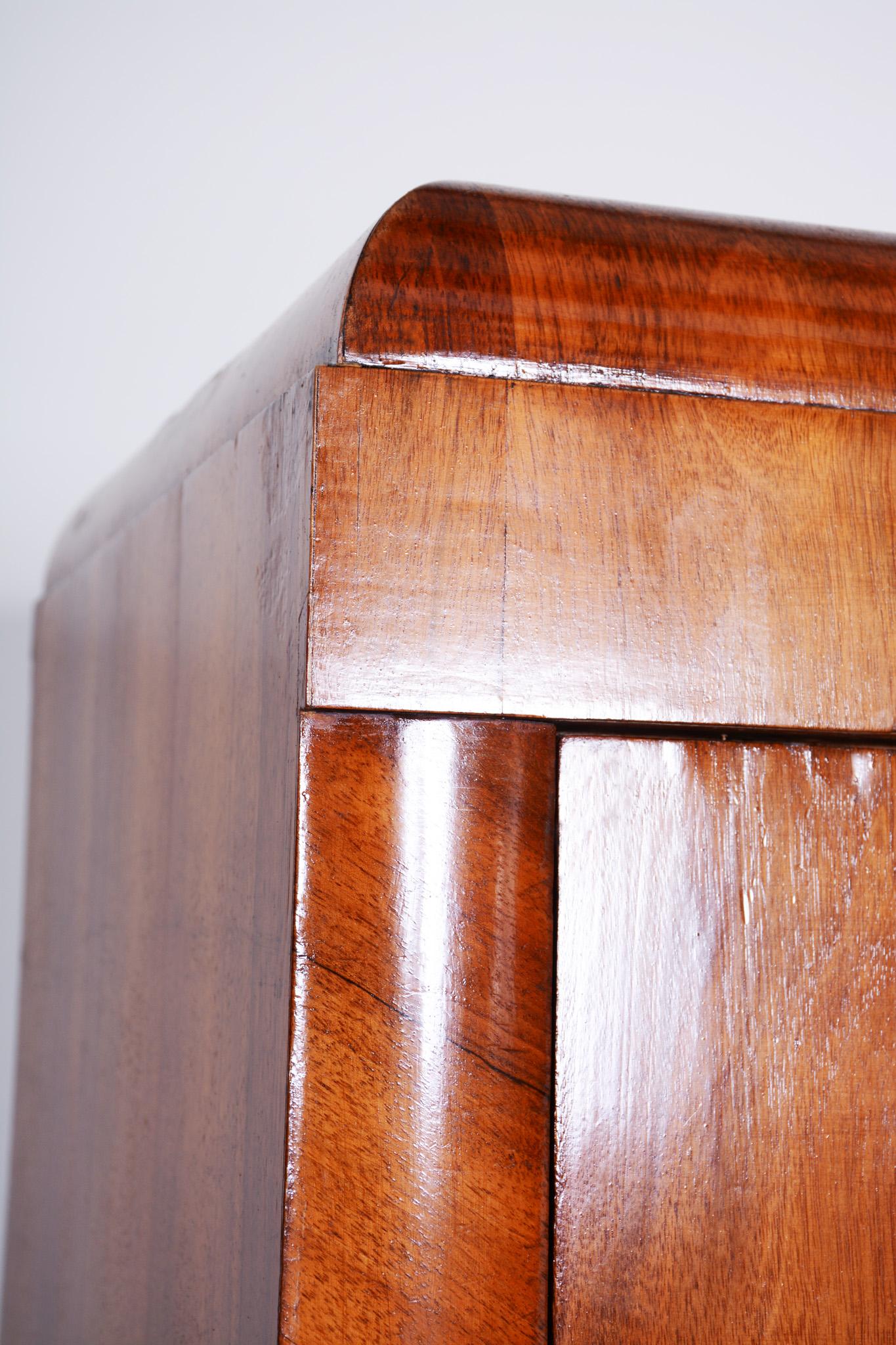 19th Century Biedermeier Czech Walnut Wardrobe, Completely Restored, 1830s 2