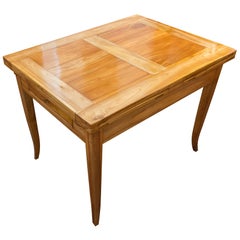 Antique 19th Century Biedermeier Dinner Table Solid Cherrywood