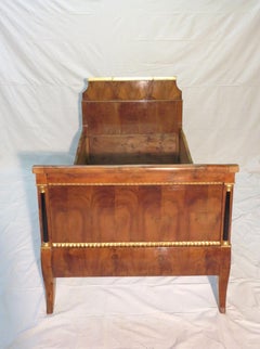 19th Century Biedermeier Directoire style Twin Daybed Walnut & Gilded decoration