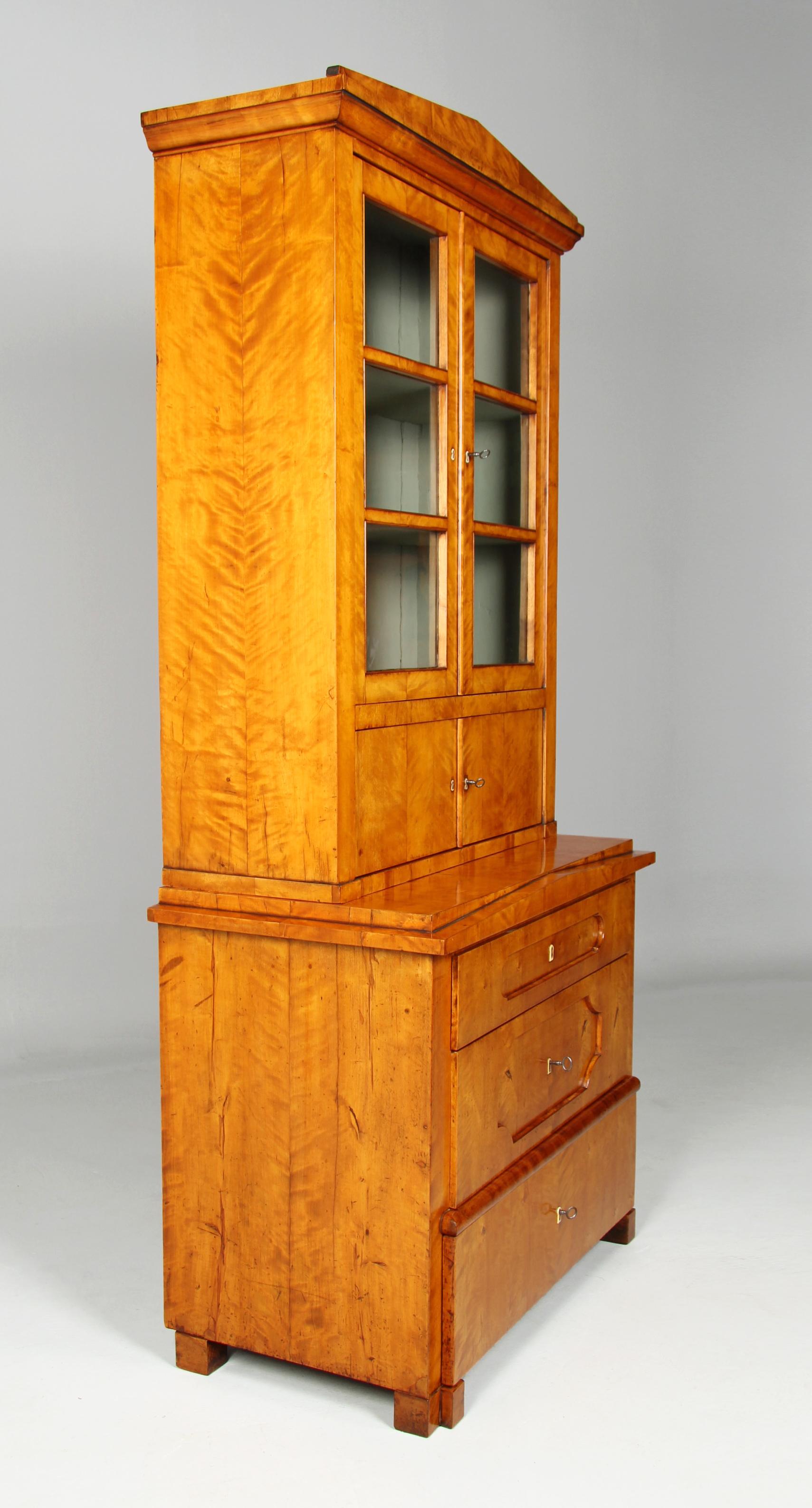 19th Century Biedermeier Display Cabinet, Bookcase, Birch, Germany circa 1835 7