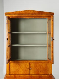 Vetrina Biedermeier del XIX secolo, libreria, betulla, Germania, circa 1835