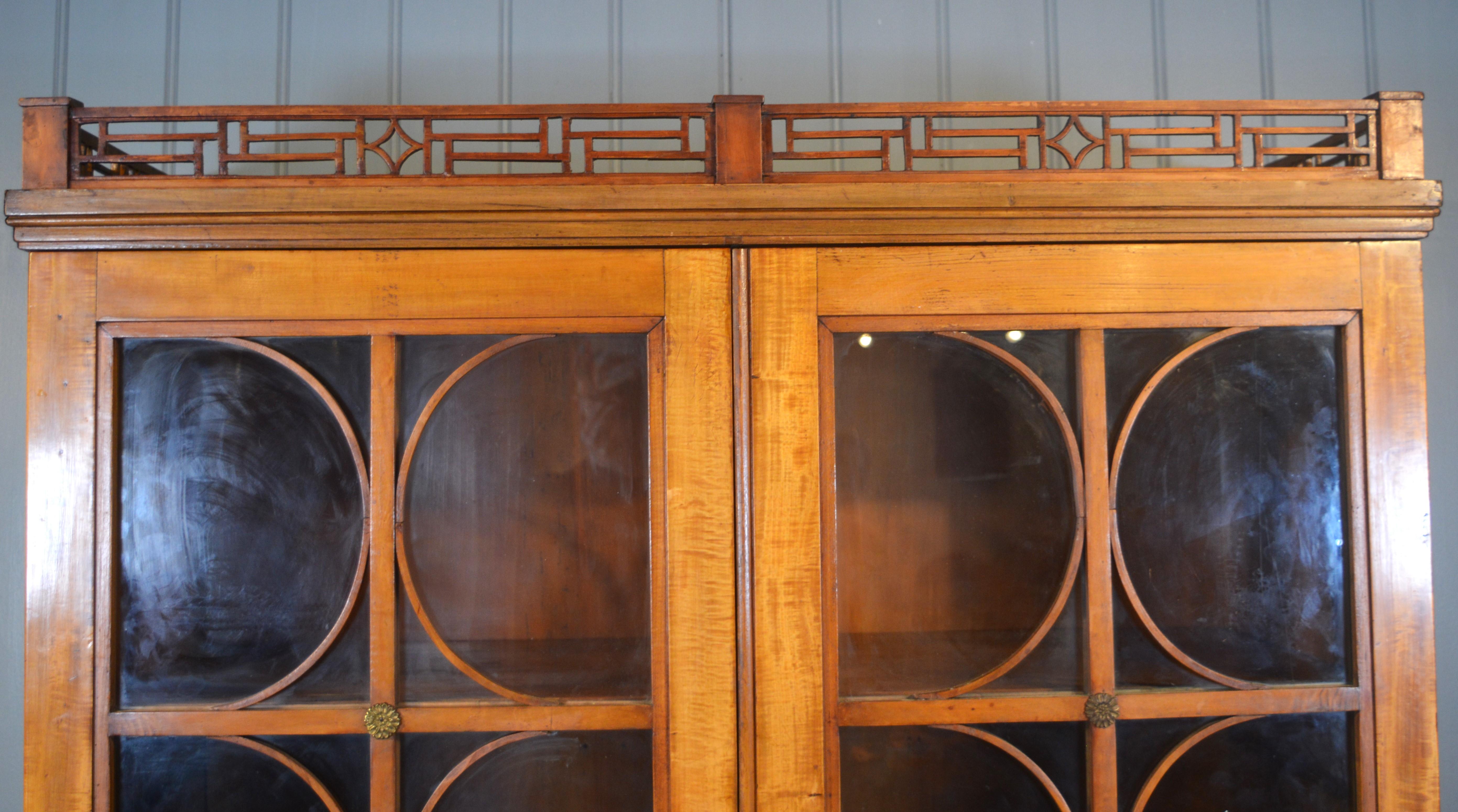 19th century biedermeier display cabinet In Good Condition For Sale In Penzance, GB