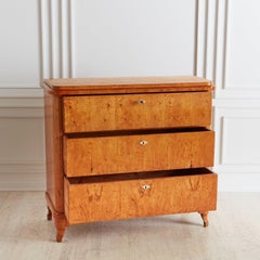 19th Century Biedermeier Dresser with Hidden Jewelry Drawers