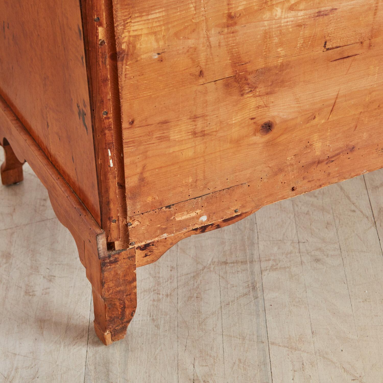Wood 19th Century Biedermeier Dresser with Hidden Jewelry Drawers