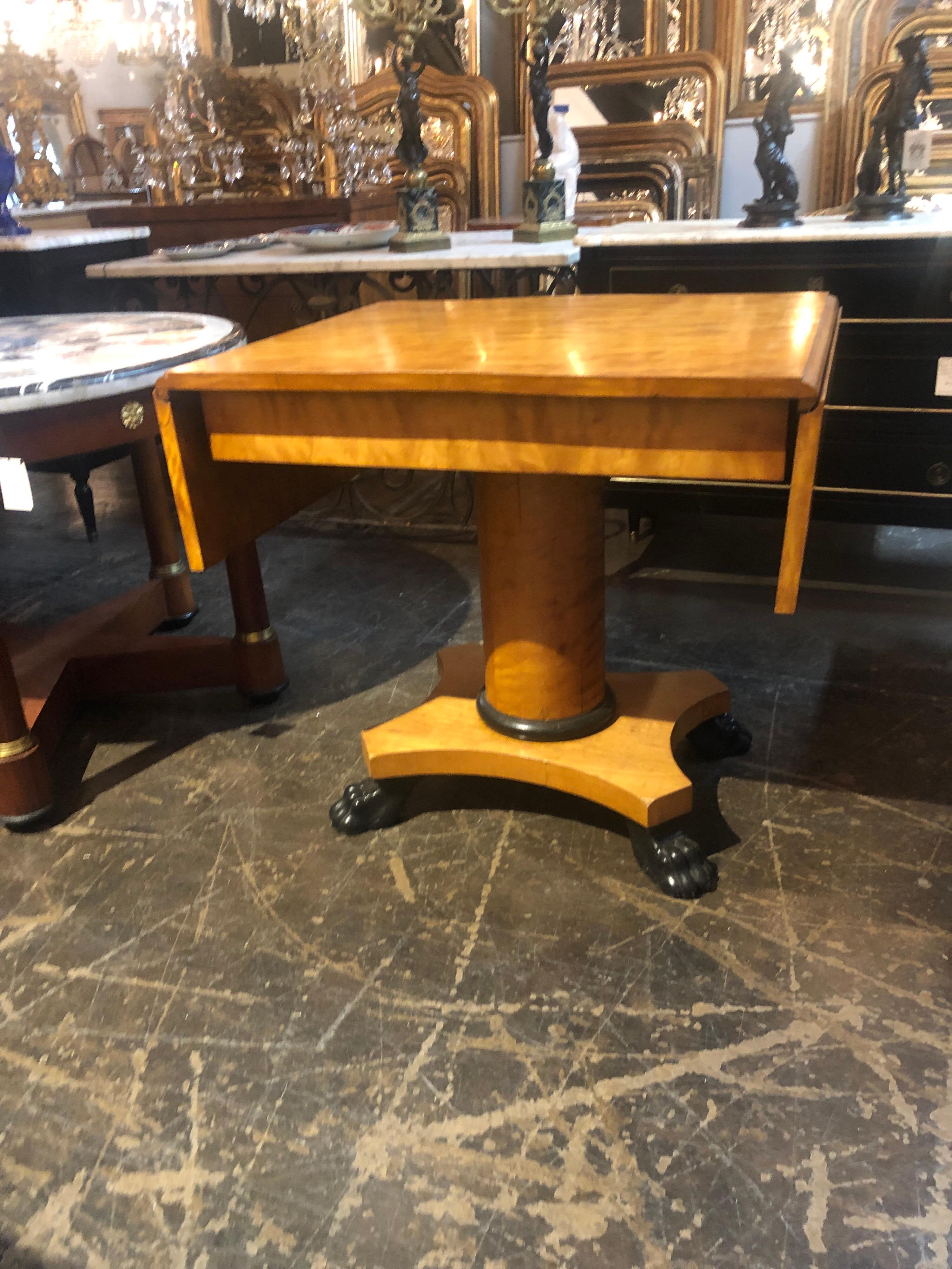 19th Century Biedermeier Drop-Leaf Table 1