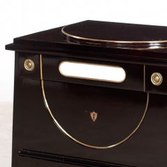 19th Century Biedermeier Ebonized Architectural Conical Chest of Drawers