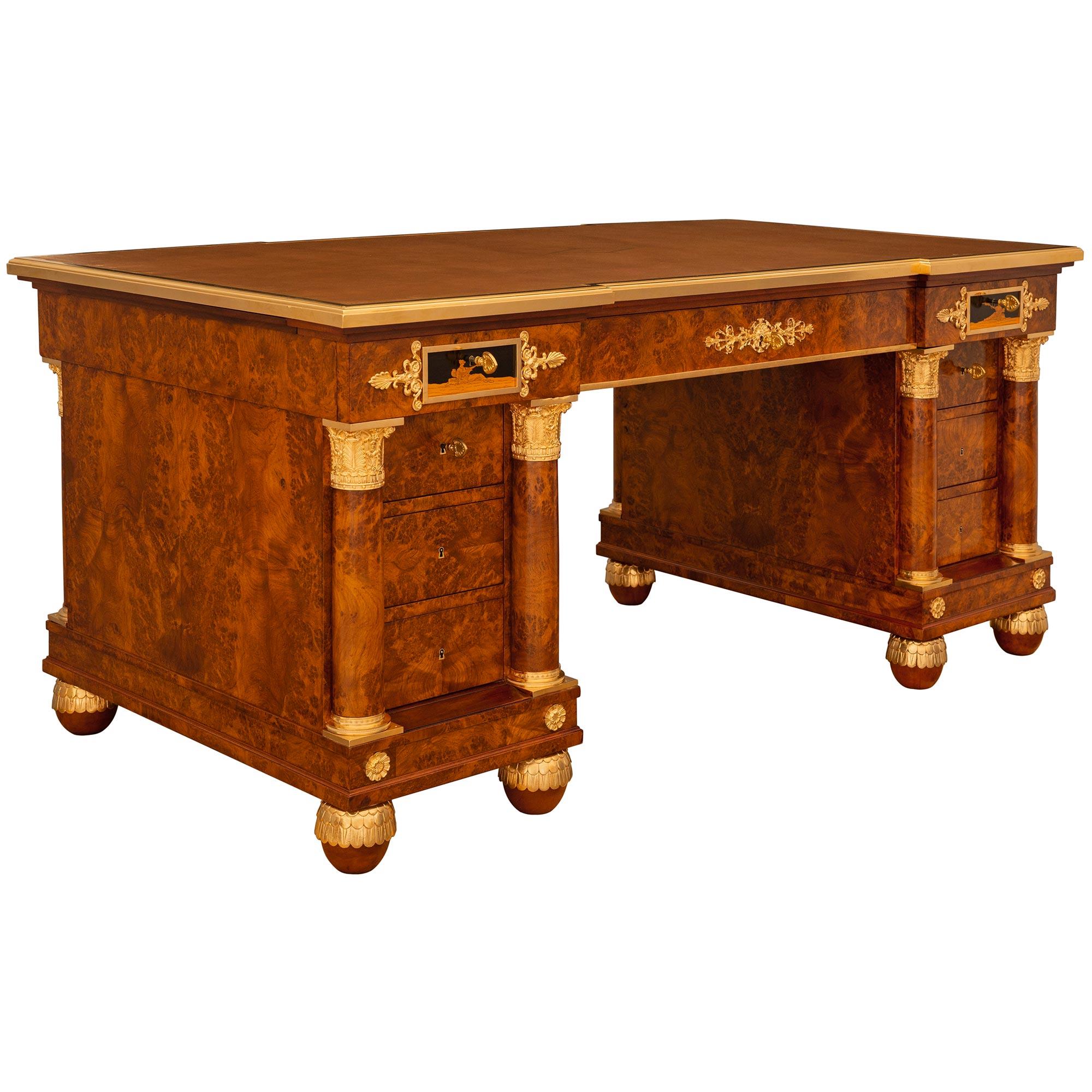Stile impero Scrivania Biedermeier Impero/Neo-Classico del XIX secolo. Scrivania di Francois Link in vendita