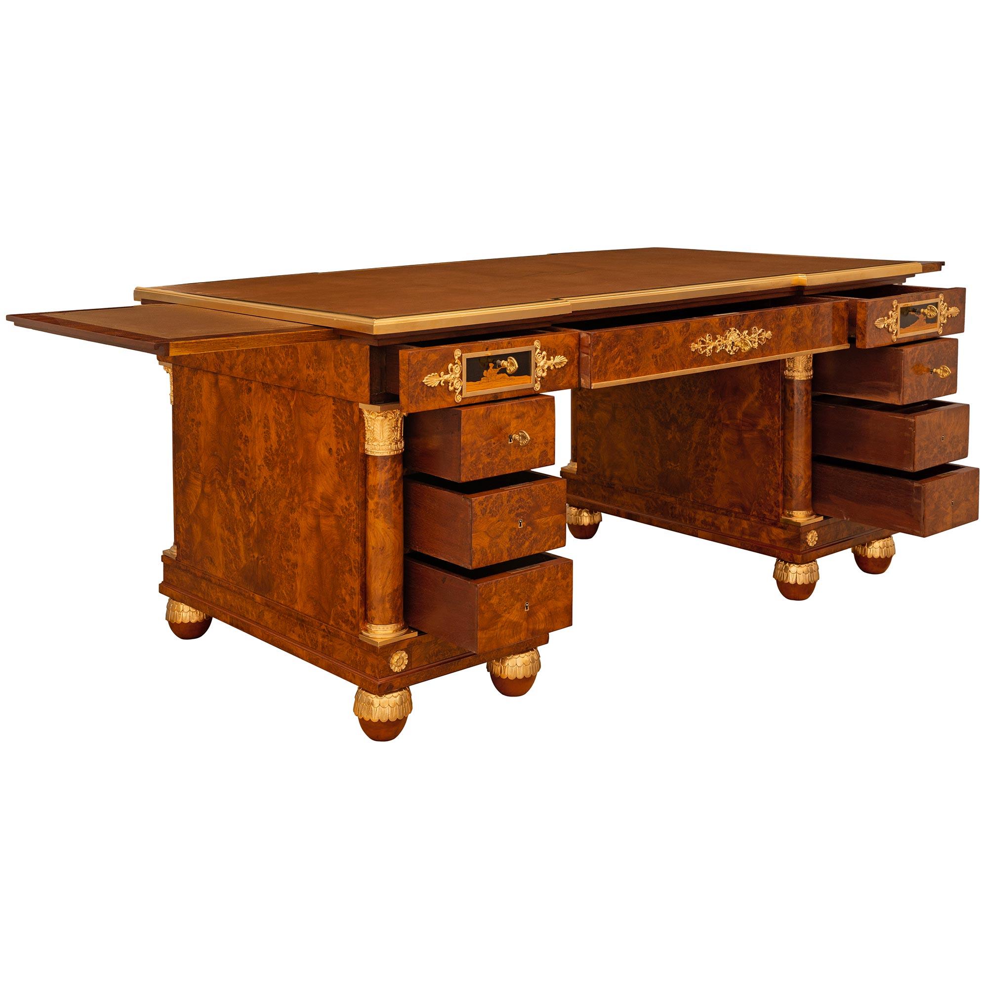 Sconosciuto Scrivania Biedermeier Impero/Neo-Classico del XIX secolo. Scrivania di Francois Link in vendita
