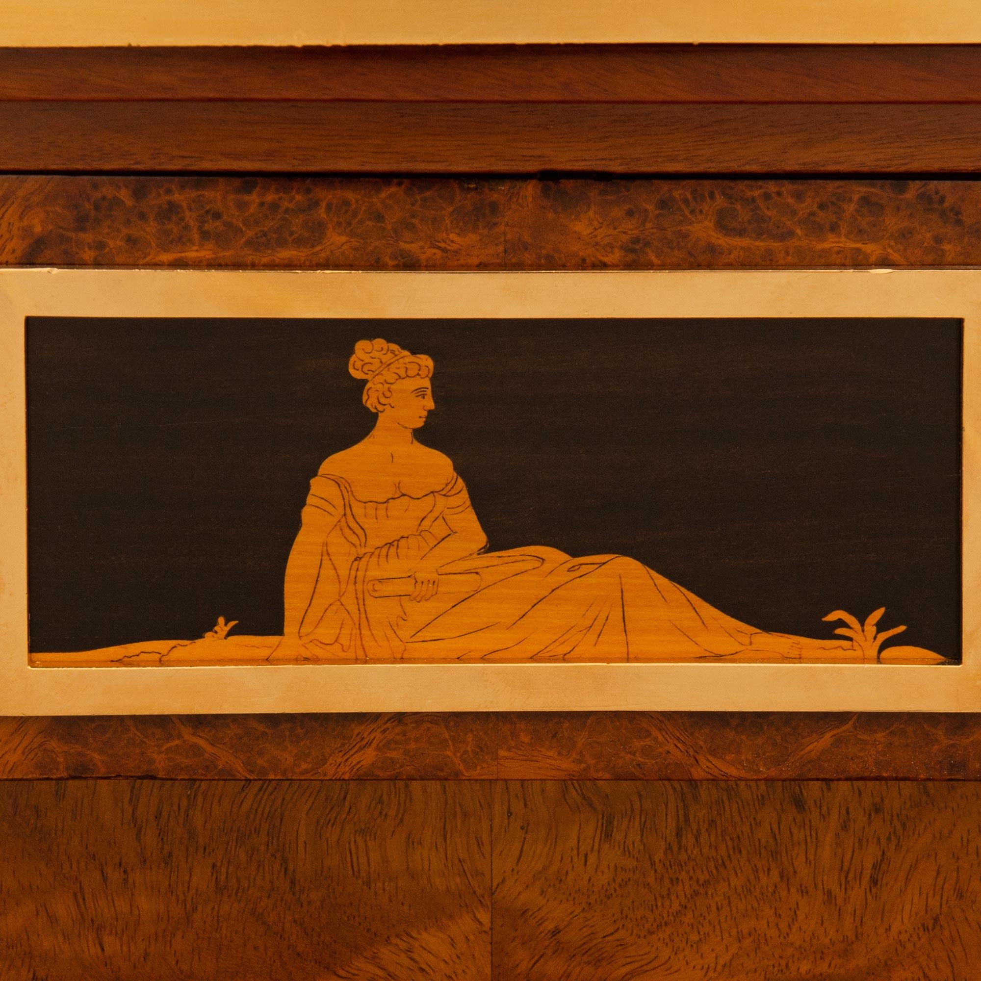 Scrivania Biedermeier Impero/Neo-Classico del XIX secolo. Scrivania di Francois Link in vendita 3