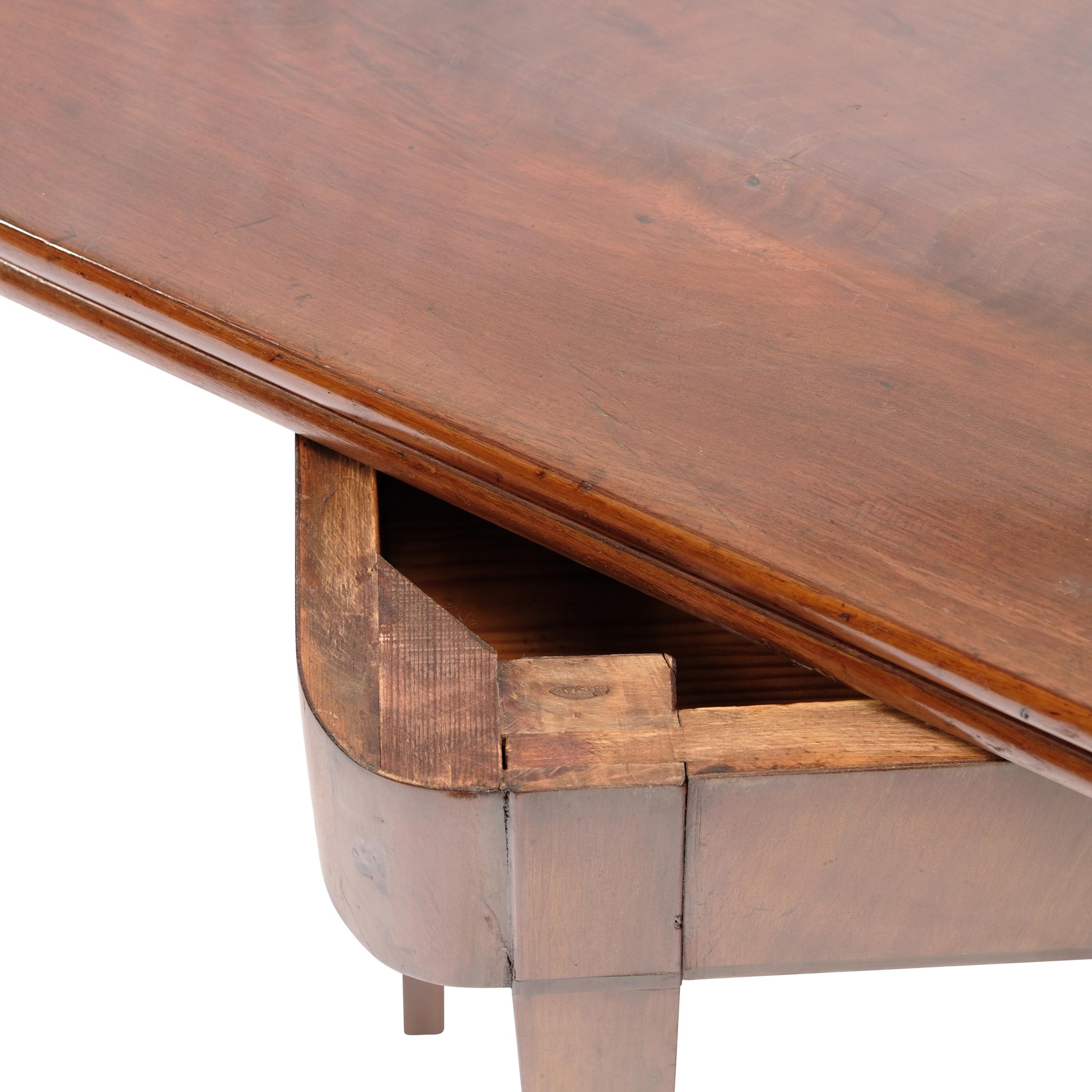 19th Century Biedermeier Folding Console Table Mahogany For Sale 1