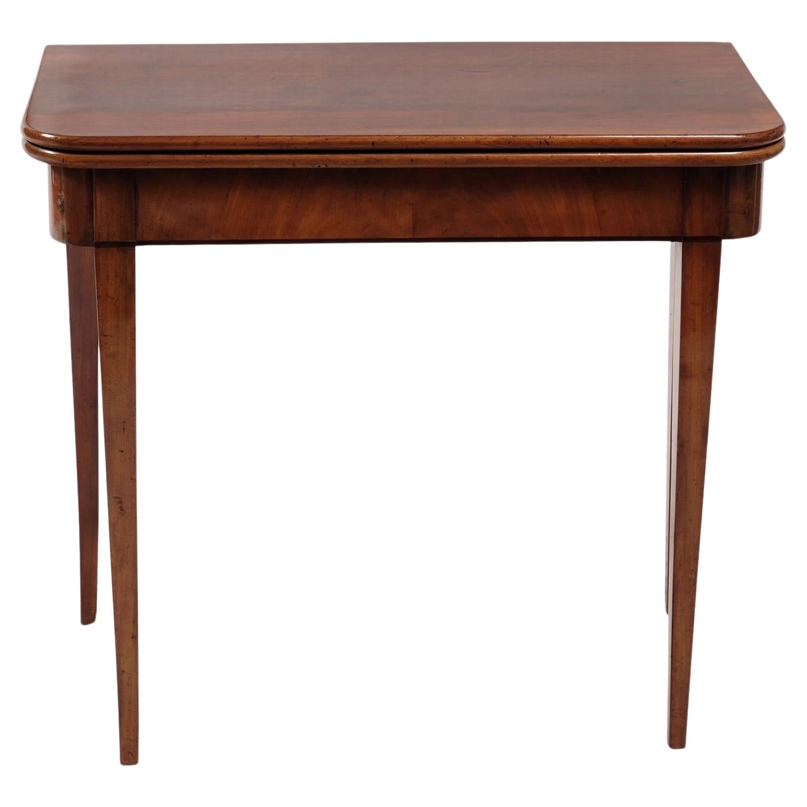 Table console pliante Biedermeier du 19e siècle Acajou