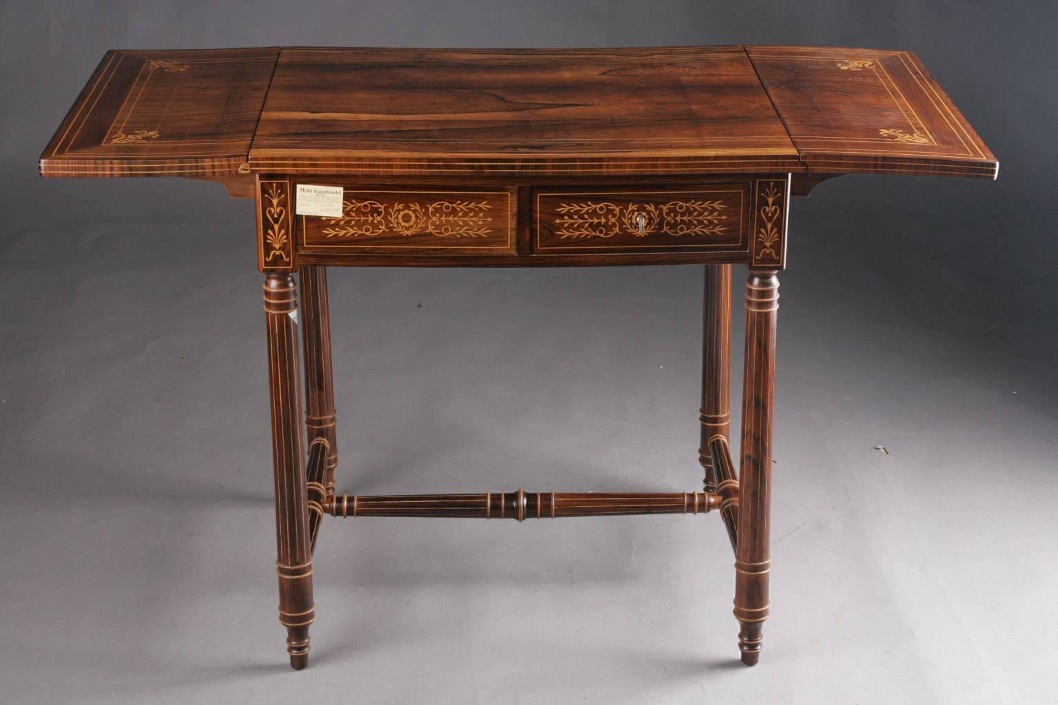 German 19th Century Biedermeier Folding Table For Sale