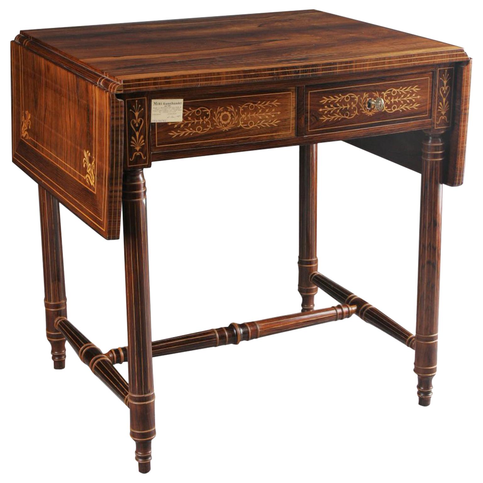 19th Century Biedermeier Folding Table For Sale