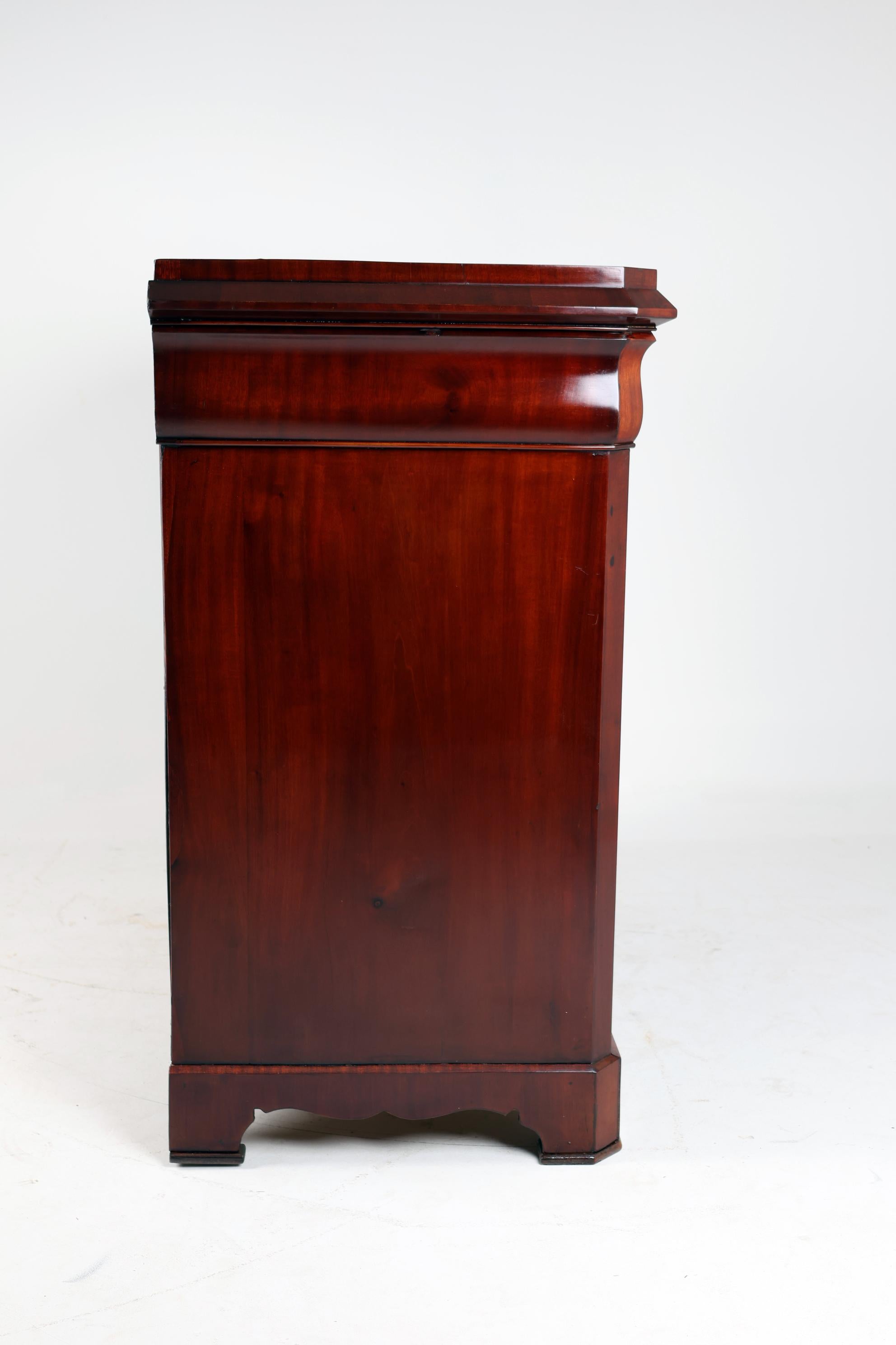 19th Century Biedermeier Mahogany Chest of Drawers For Sale 4