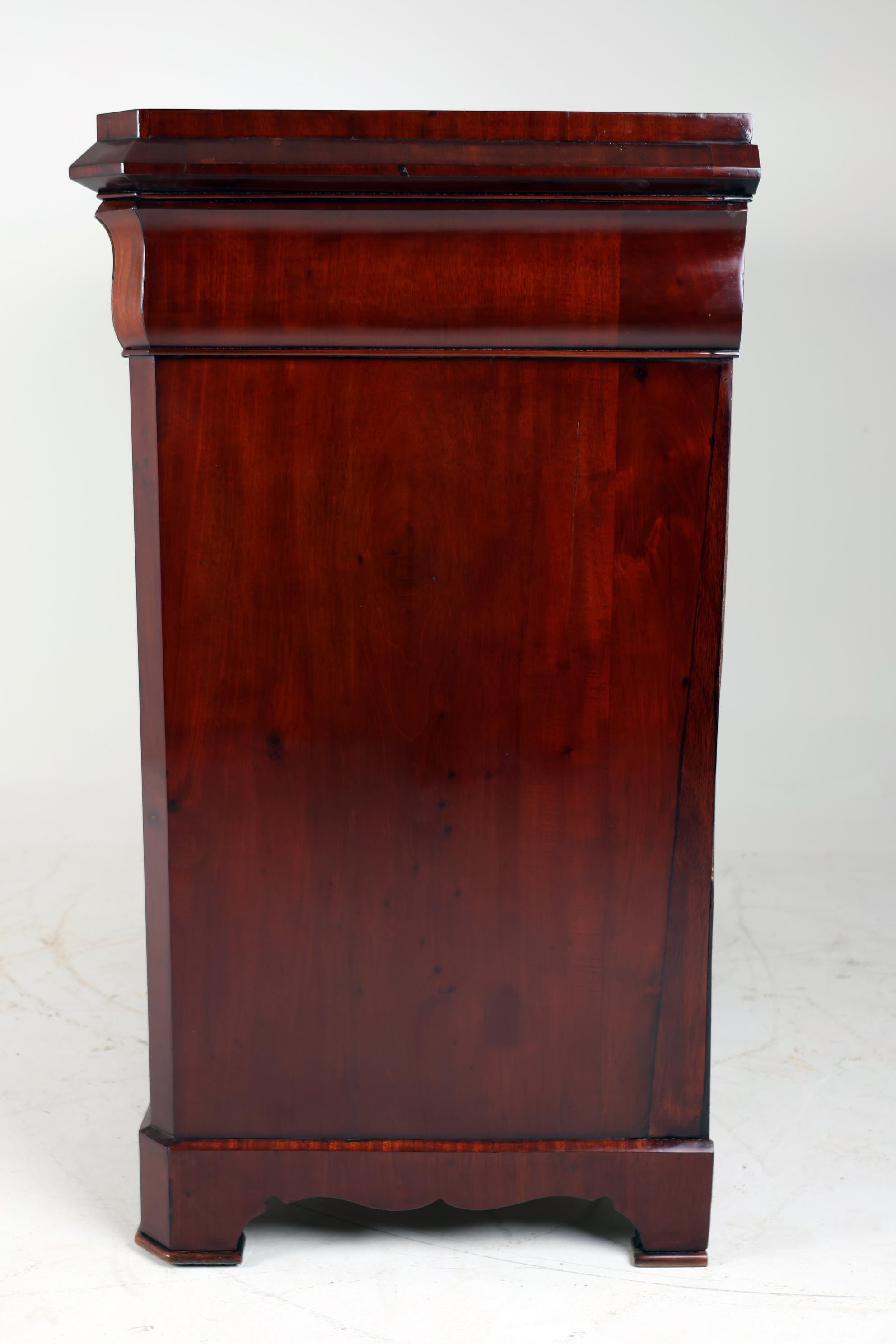 19th Century Biedermeier Mahogany Chest of Drawers For Sale 2