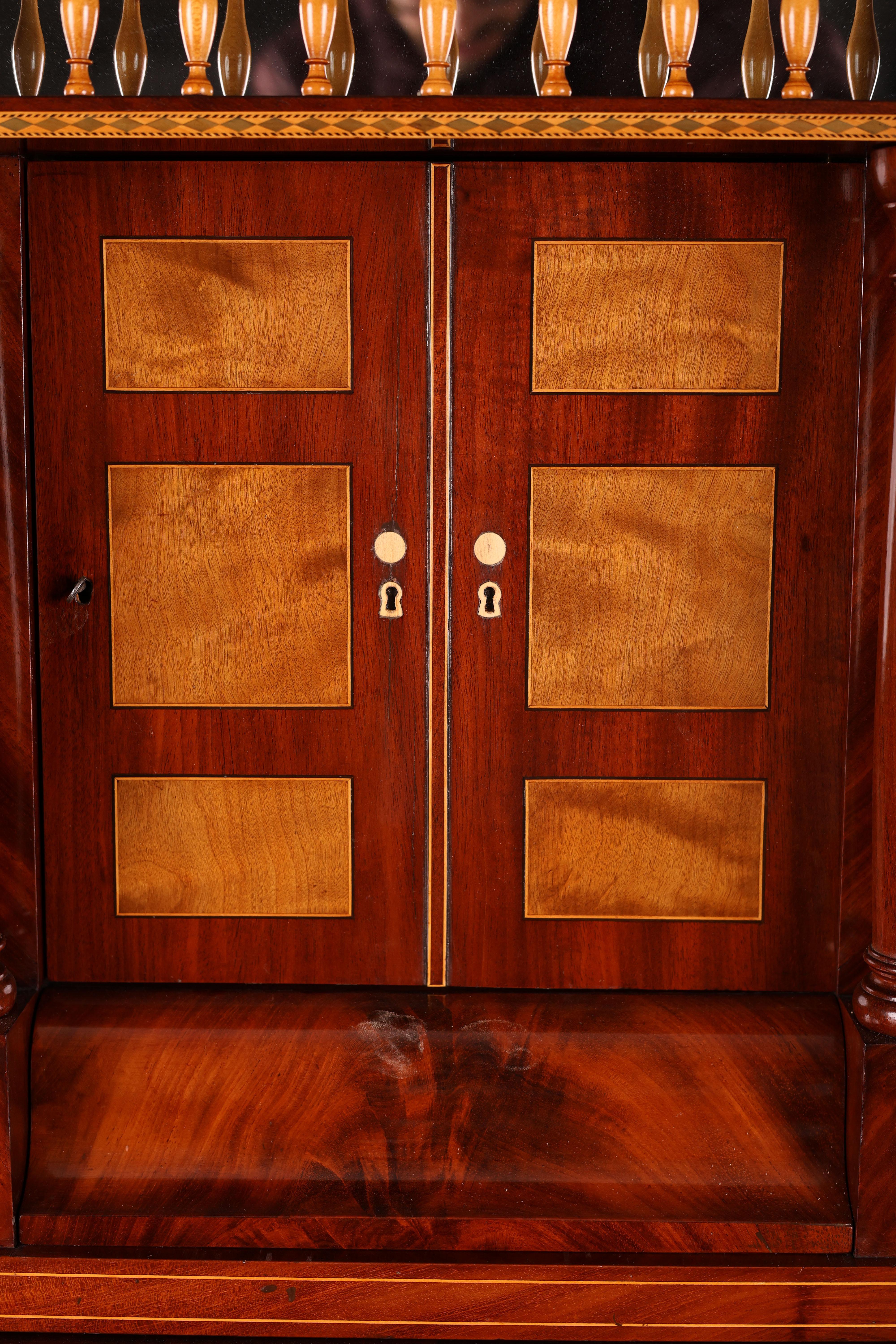 19th Century Biedermeier Mahogany Secretary For Sale 12