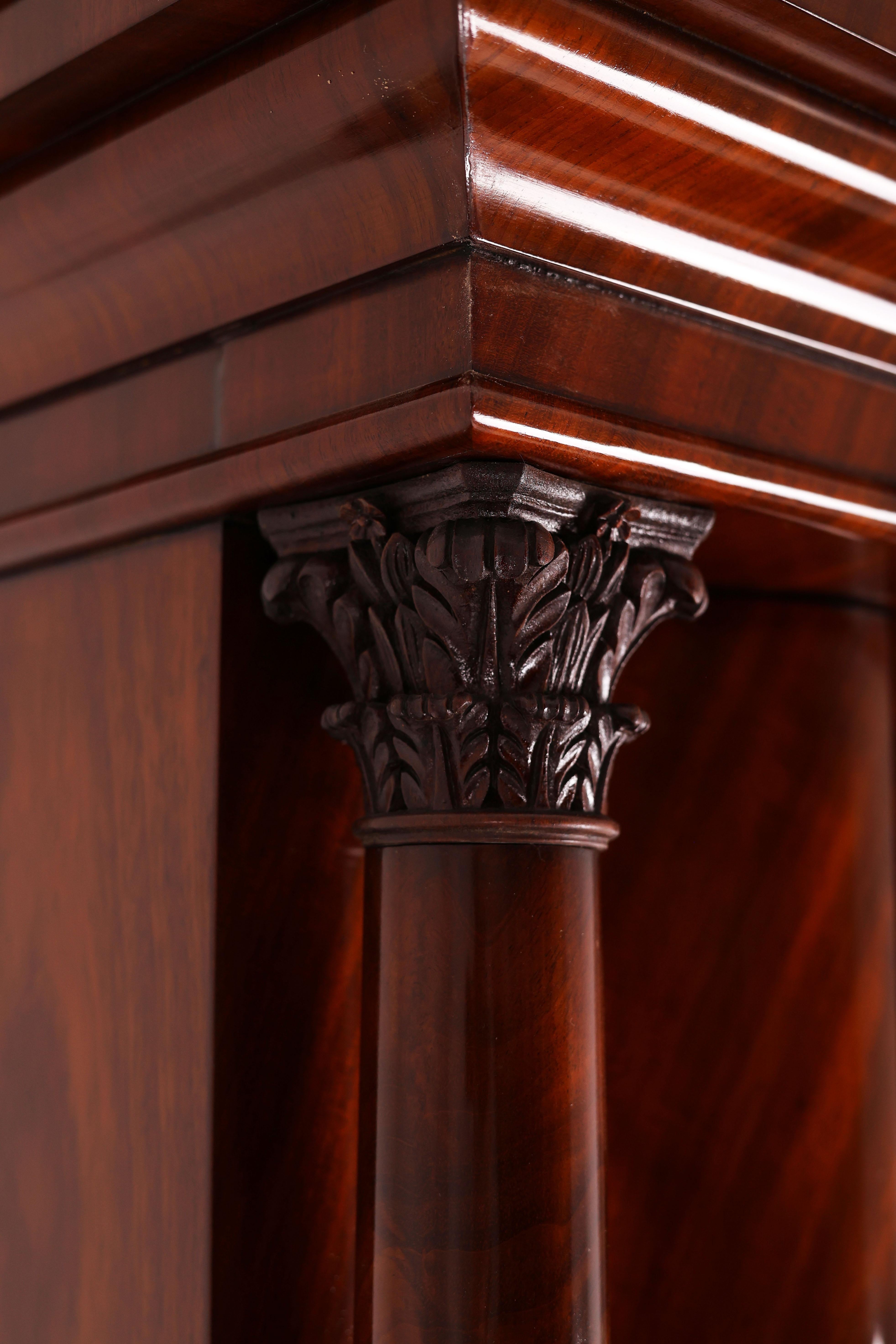 19th Century Biedermeier Mahogany Secretary For Sale 14