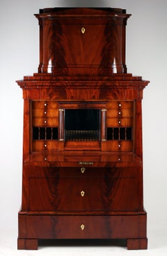 19th Century Biedermeier Mahogany Secretary