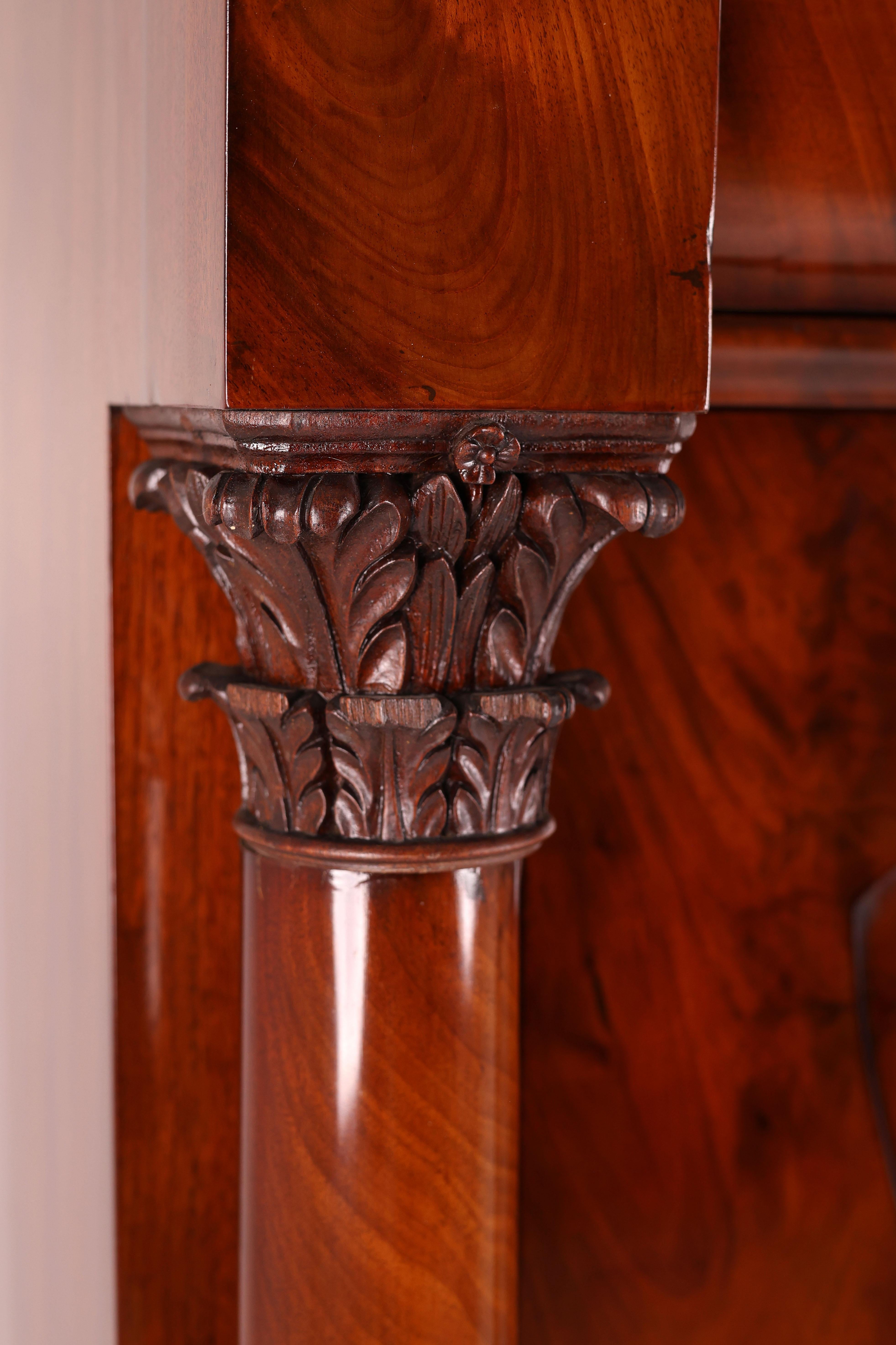 19th Century Biedermeier Mahogany Secretary For Sale 2