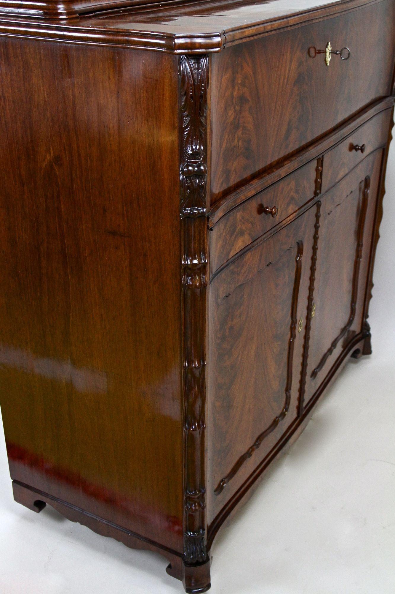 19th Century Biedermeier Mahogany Sideboard/ Buffet/ Halfcabinet, AT ca. 1850 For Sale 12
