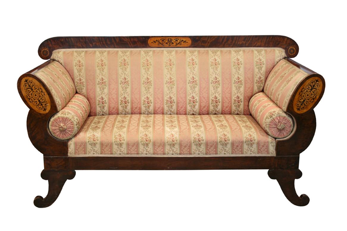 Austrian 19th Century Biedermeier Mahogany Sofa. Austria, c. 1830. For Sale