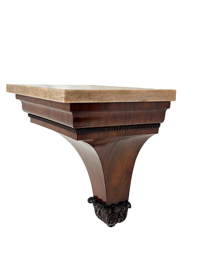 19th Century Biedermeier Mahogany Wall Console Bracket In Good Condition For Sale In Delft, NL