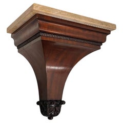 19th Century Biedermeier Mahogany Wall Console Bracket