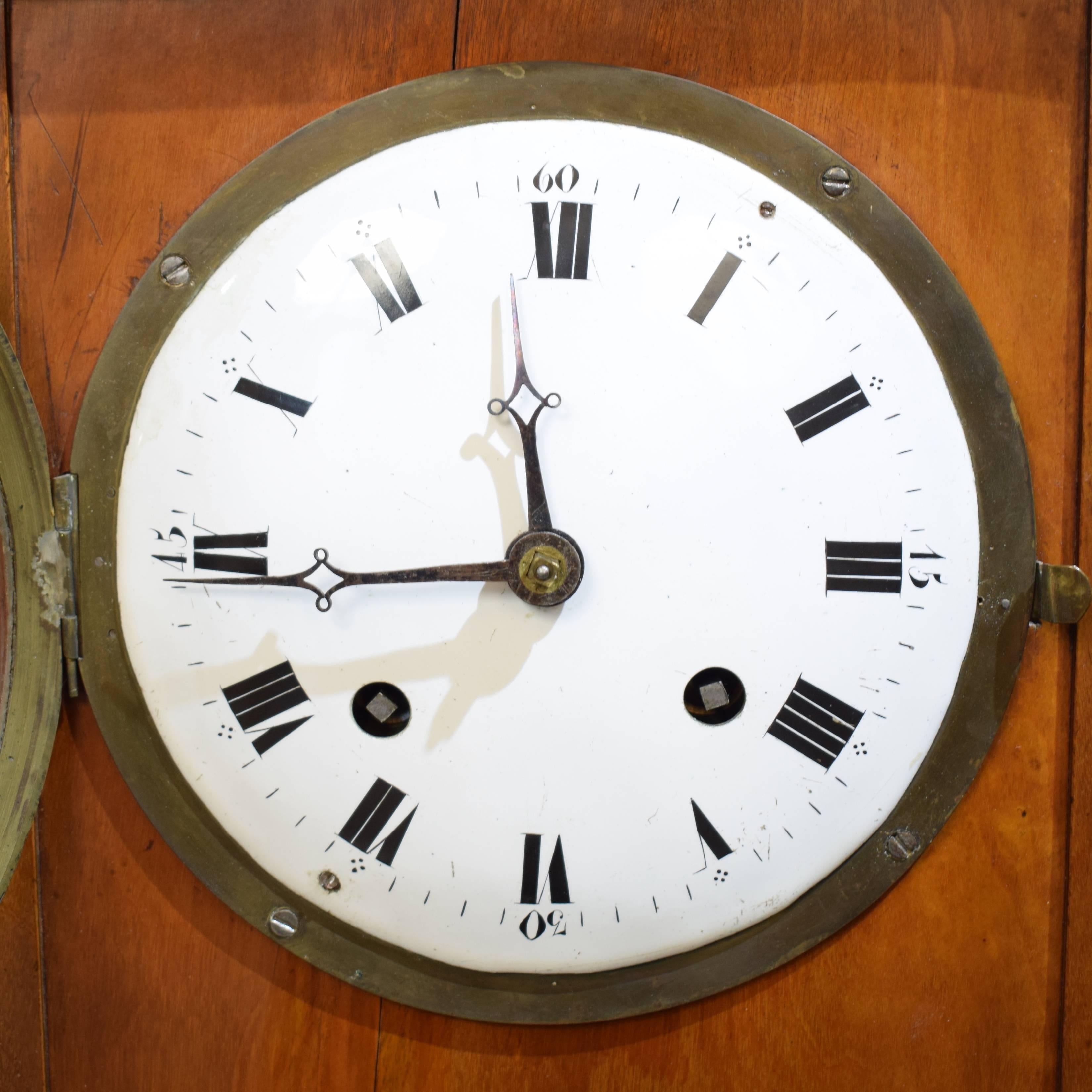 19th Century Biedermeier Mantel Clock in Cherrywood, circa 1820 5