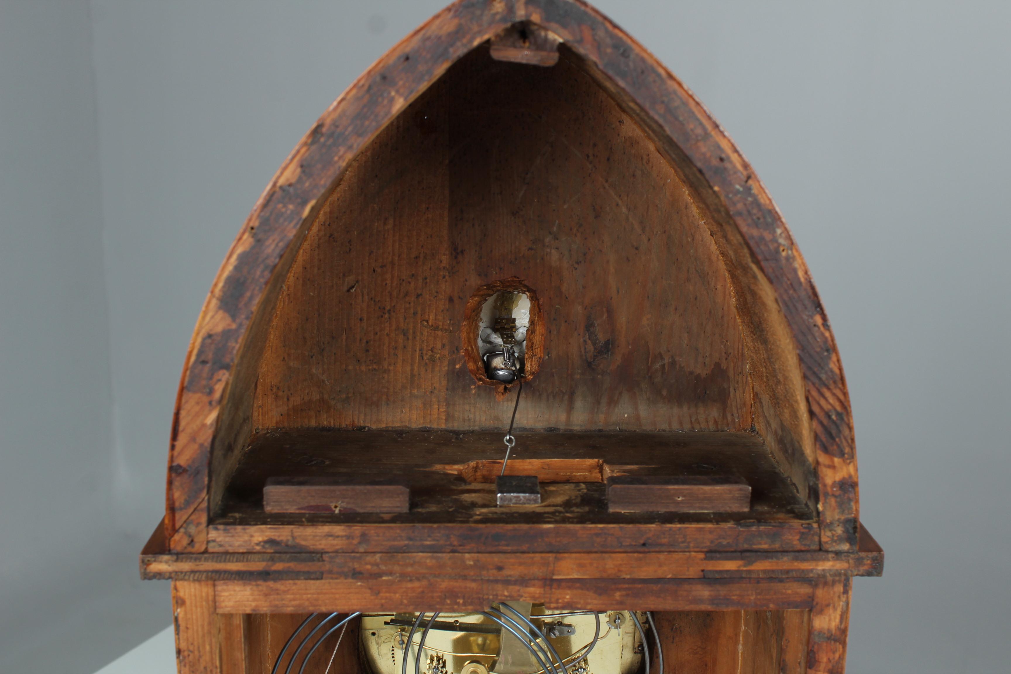 19th Century Biedermeier Mantel Clock with Automated Face, circa 1820-1830 6