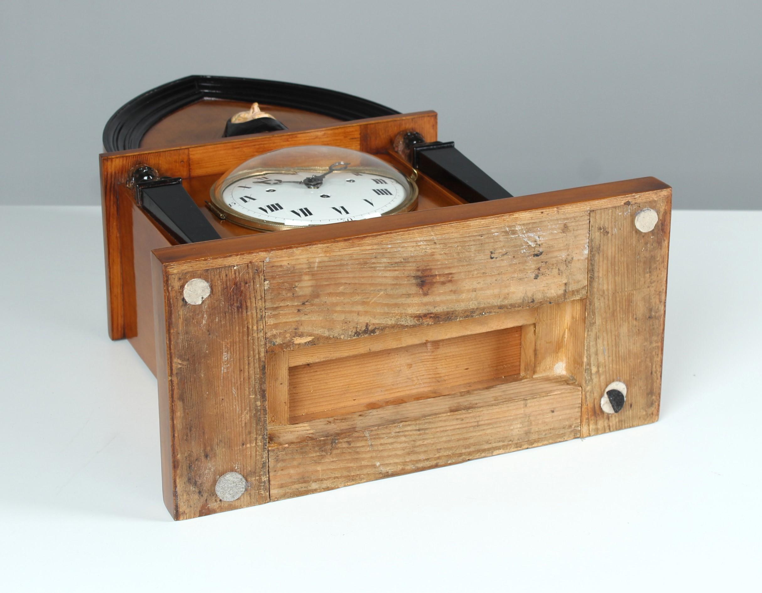 19th Century Biedermeier Mantel Clock with Automated Face, circa 1820-1830 9