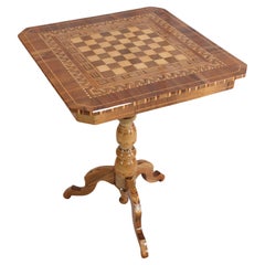 Table d'échecs Biedermeier du 19ème siècle, Allemagne