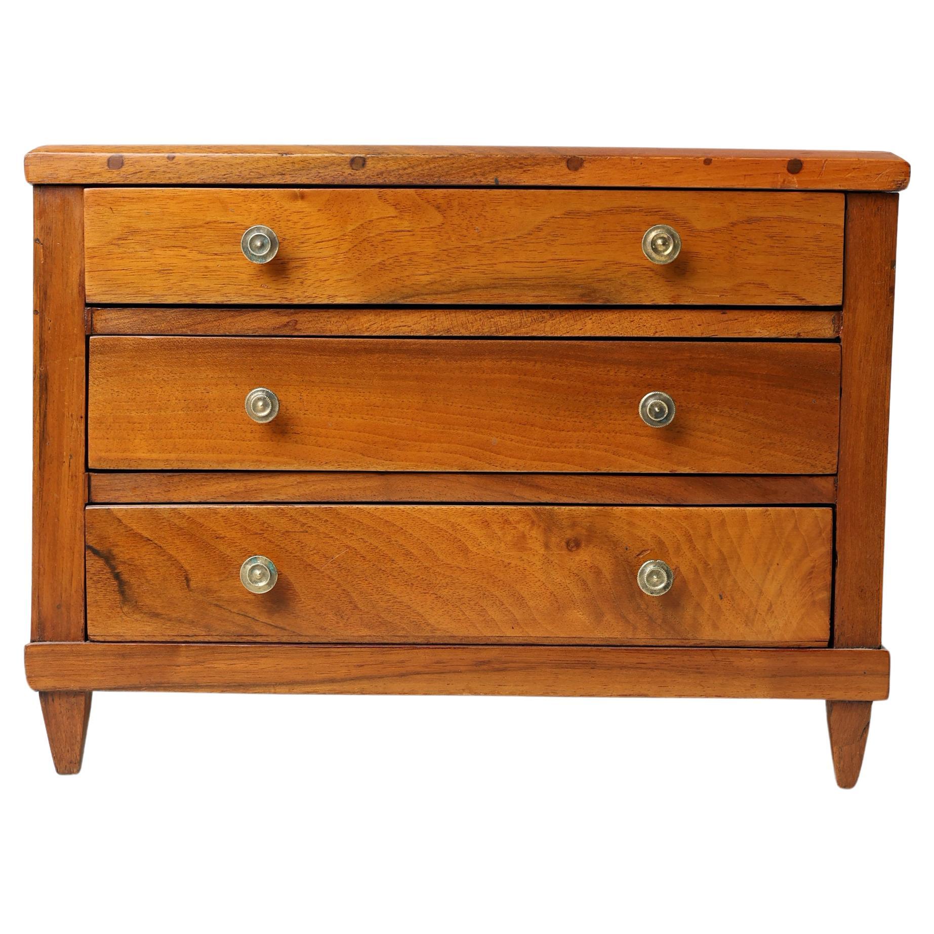 19th Century Biedermeier Miniature Chest of drawers For Sale