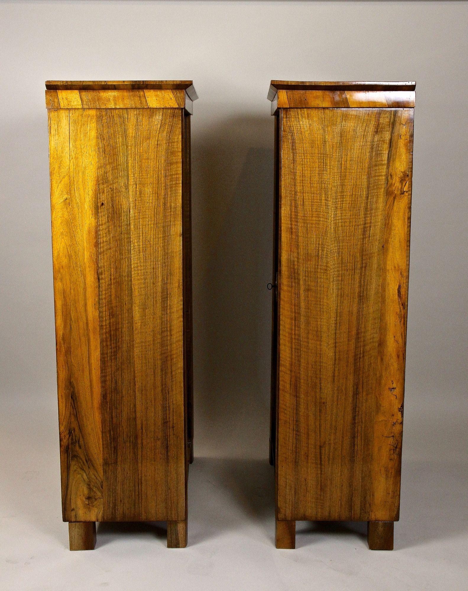 Armadi in legno di noce Biedermeier del XIX secolo, Austria, 1830 circa in vendita 6