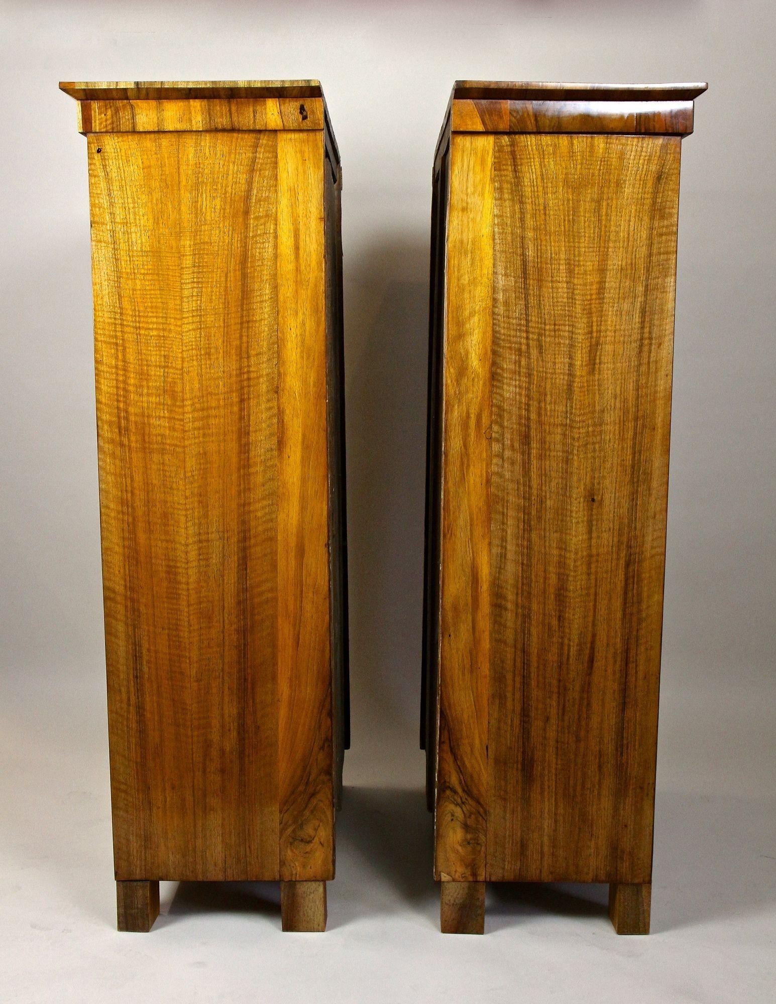 Armadi in legno di noce Biedermeier del XIX secolo, Austria, 1830 circa in vendita 9