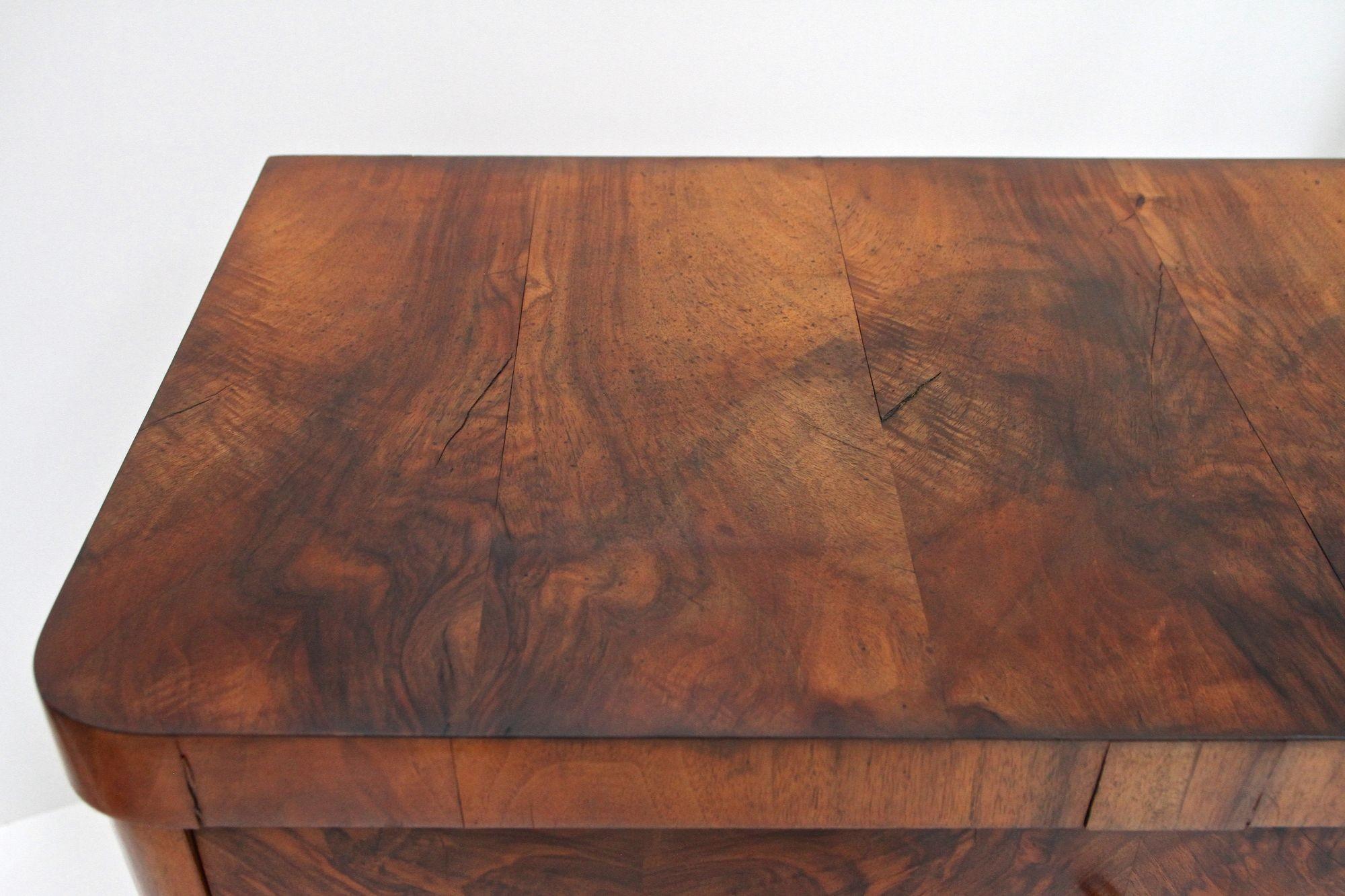 Cassettiera in legno di noce Biedermeier del XIX secolo, Austria, 1840 ca. in vendita 2