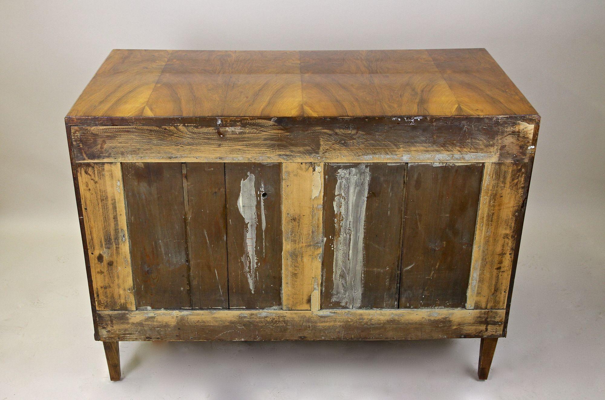 19th Century Biedermeier Nutwood Chest of Drawers/ Writing Commode, AT ca. 1840 For Sale 14