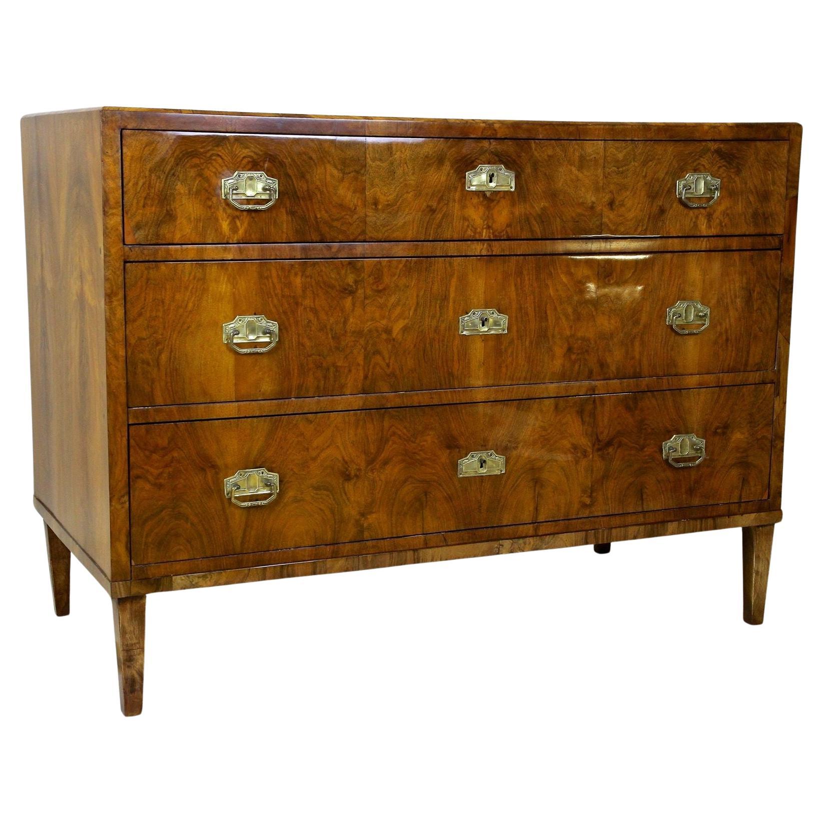 19th Century Biedermeier Nutwood Chest of Drawers/ Writing Commode, AT ca. 1840