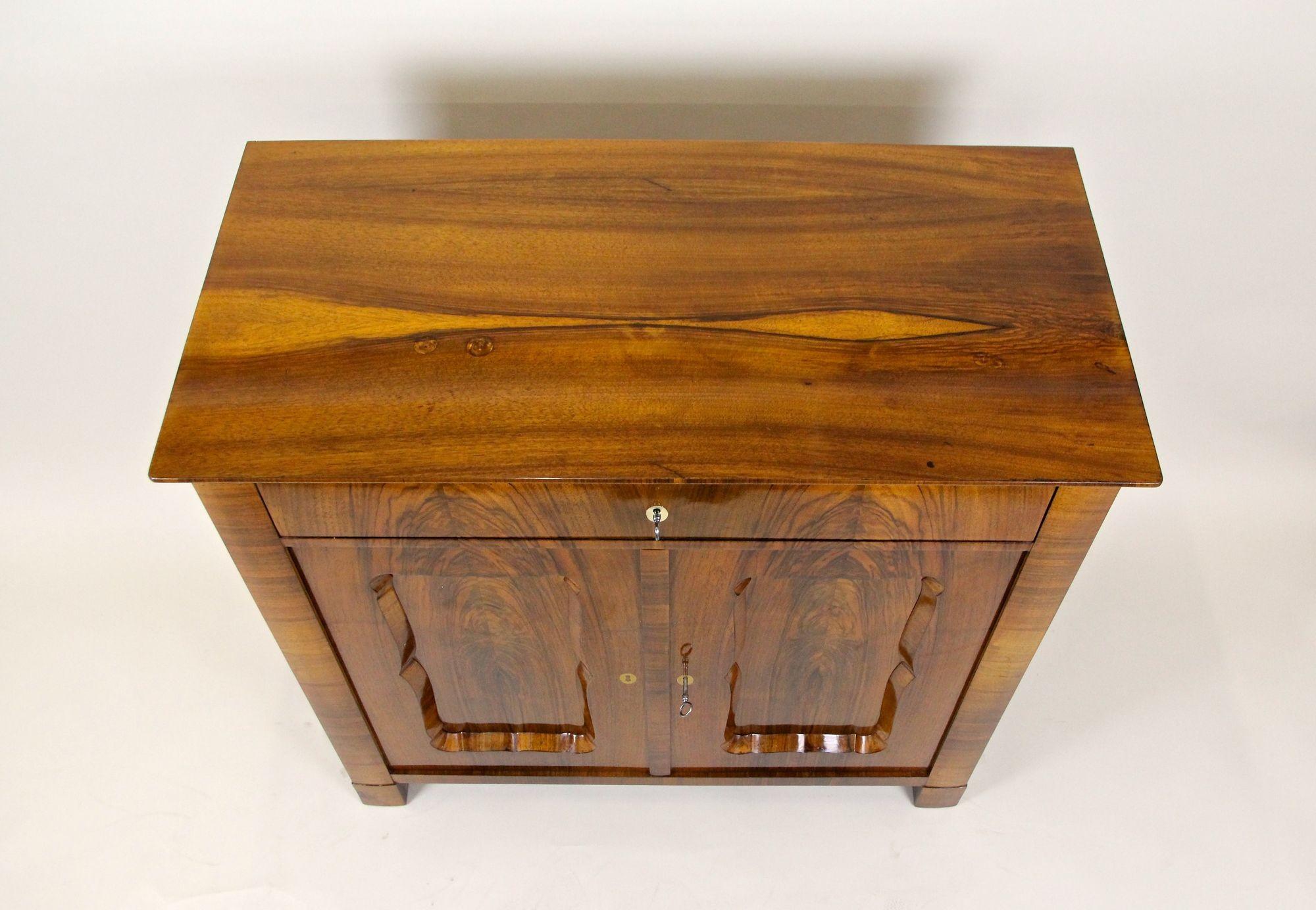 Biedermeier del XIX secolo in legno di noce Commode/ Trumeau, Austria, circa 1845 in vendita 7