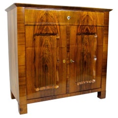 19th Century Biedermeier Nutwood Commode/ Trumeau, Austria, circa 1845