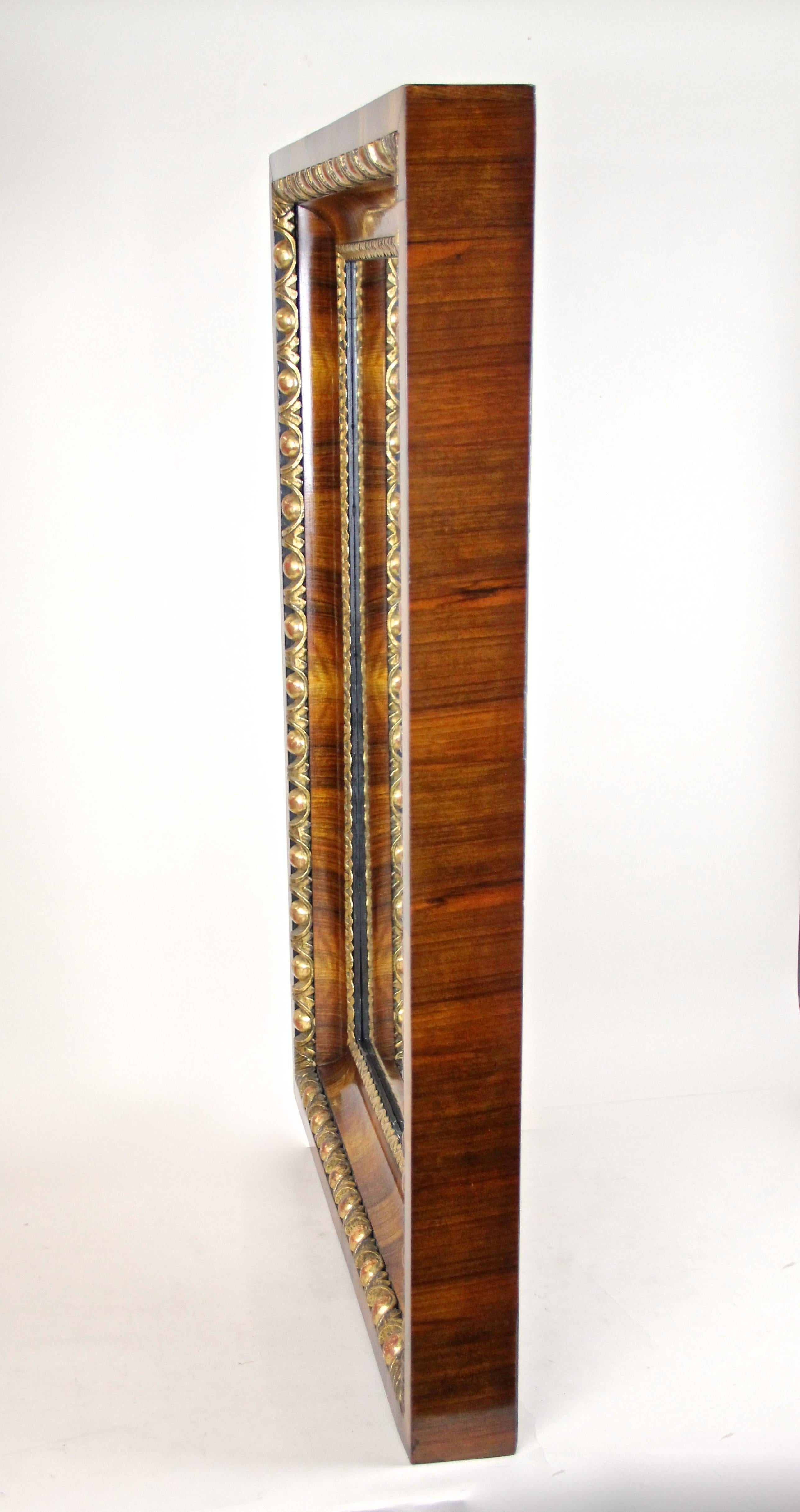 19th Century Biedermeier Nutwood Mirror Egg and Dart Design, Austria, circa 1820 13