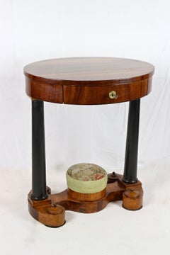 19th Century Biedermeier Nutwood Side Table, Hungary circa 1835