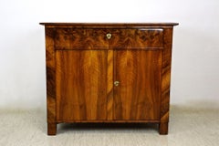 19th Century Biedermeier Nutwood Trumeau Commode, Austria circa 1830