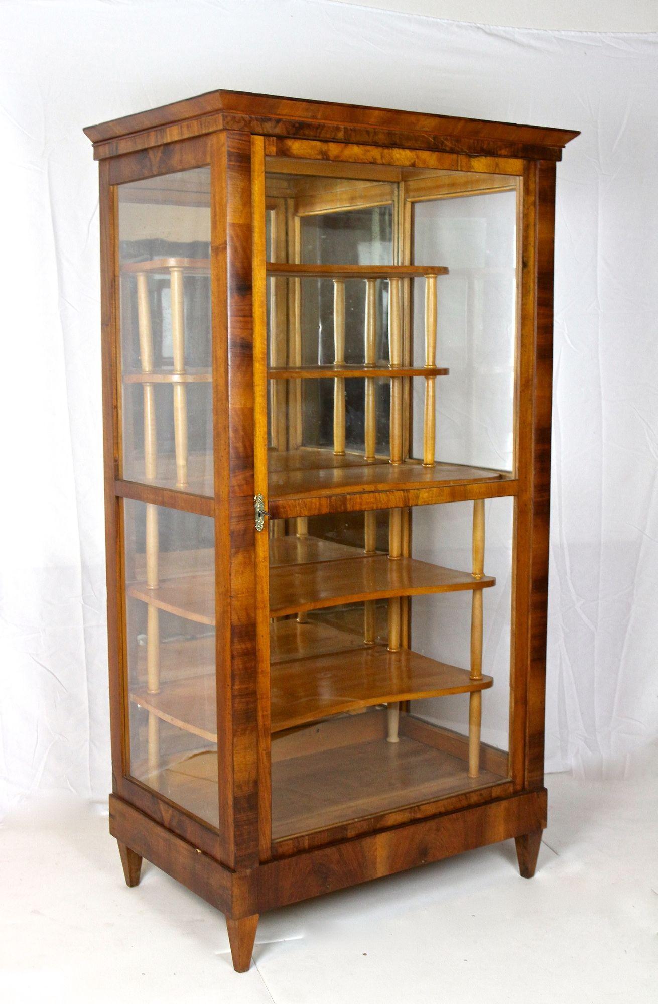 Vetrinetta in legno di noce Biedermeier del XIX secolo, Austria, circa 1840 in vendita 3