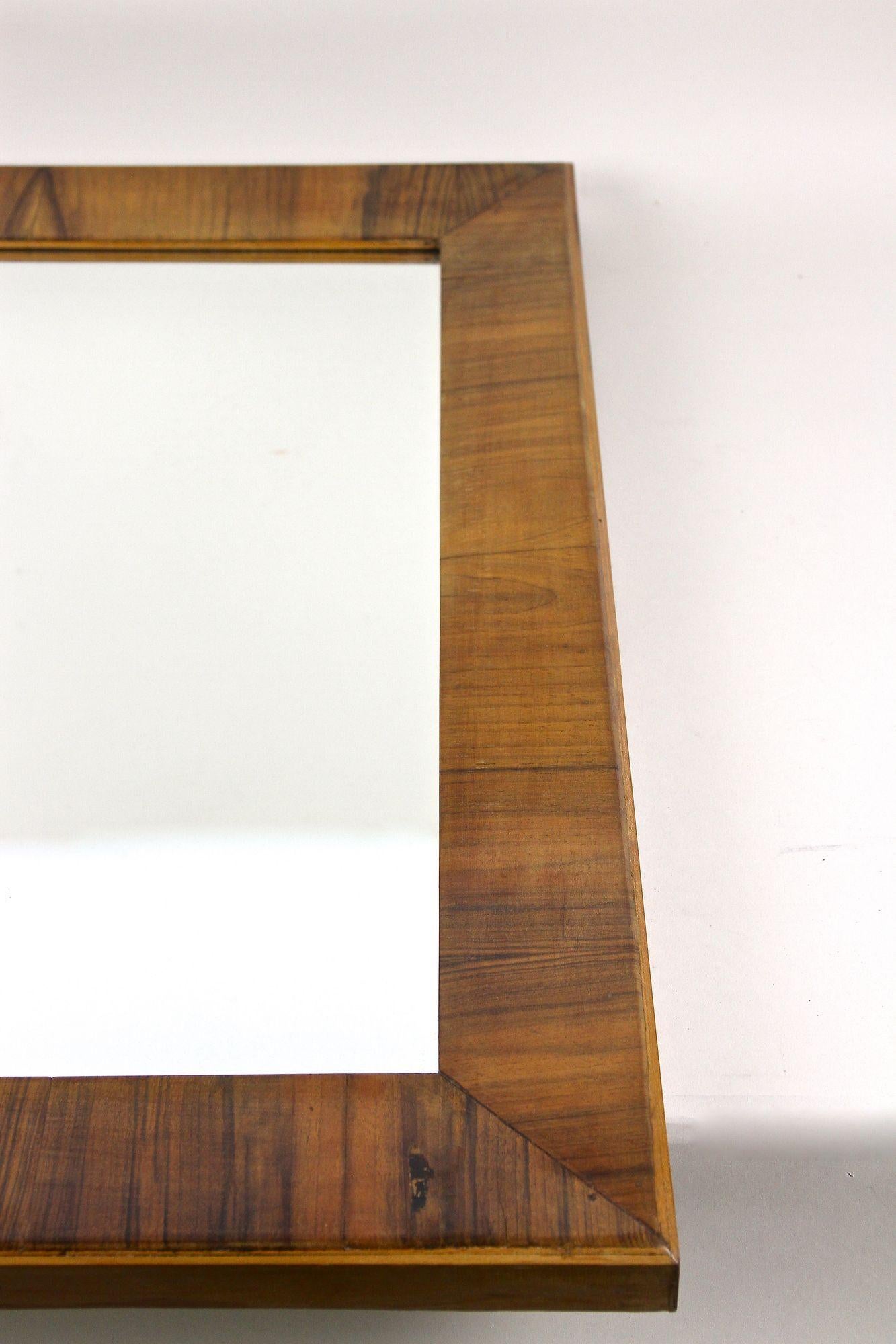 19th Century Biedermeier Nutwood Wall Mirror, Austria ca. 1840 For Sale 6