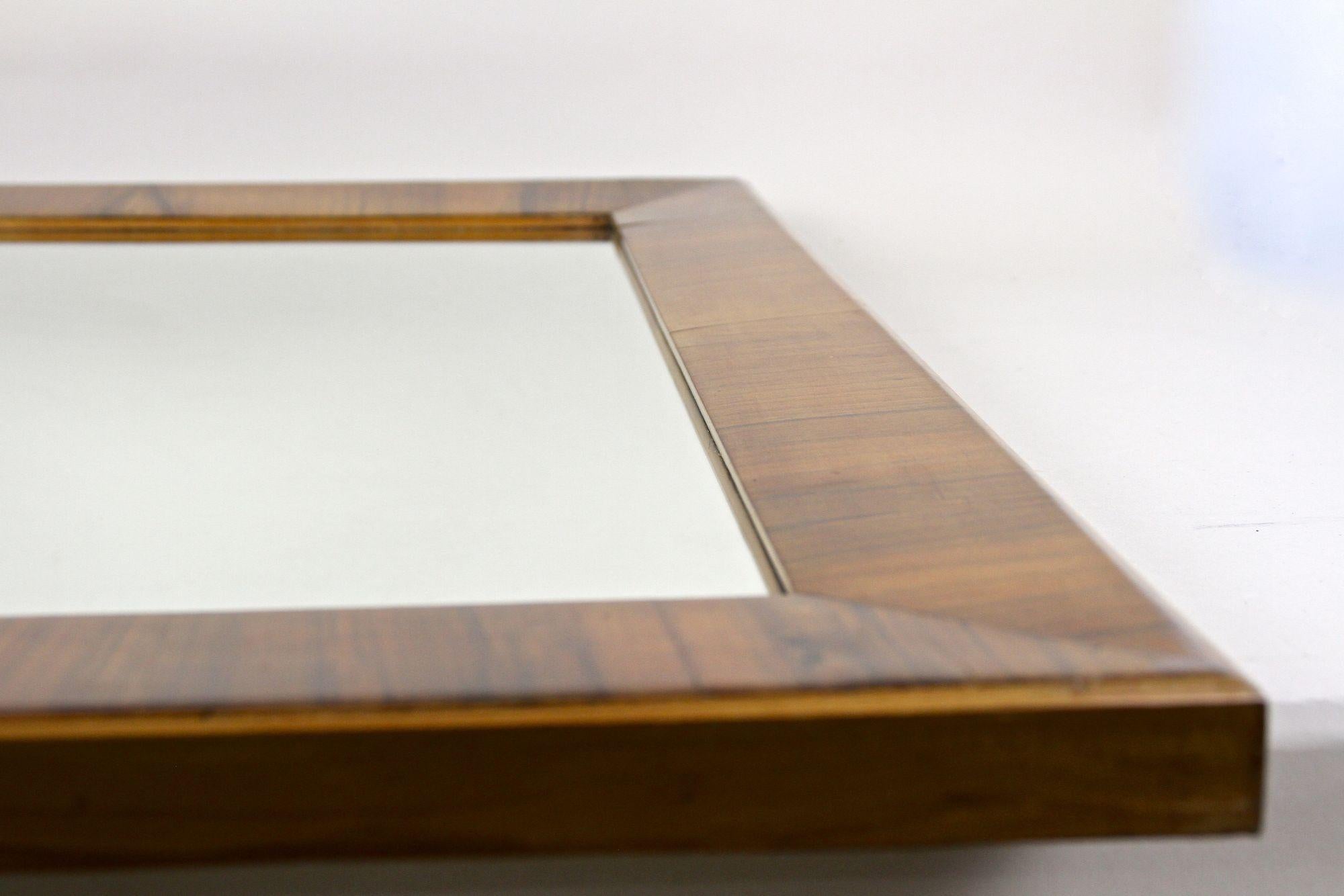 19th Century Biedermeier Nutwood Wall Mirror, Austria ca. 1840 For Sale 7