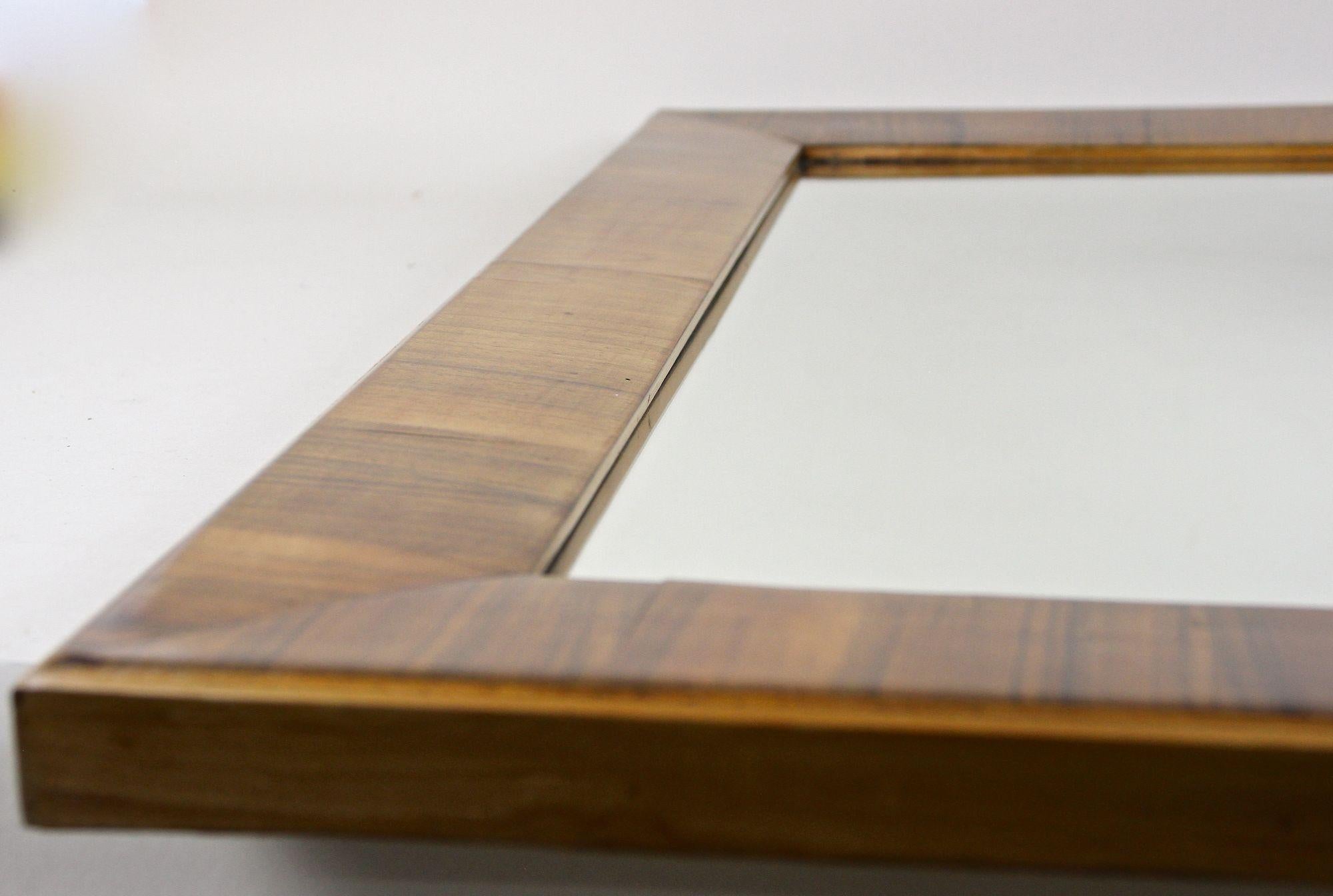19th Century Biedermeier Nutwood Wall Mirror, Austria ca. 1840 For Sale 8